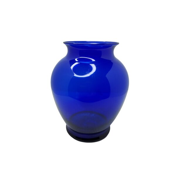 Vintage Libbey Cobalt Blue Glass Vase - Picture 3 of 4